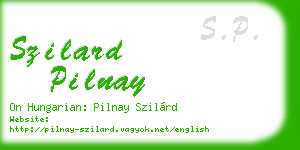 szilard pilnay business card